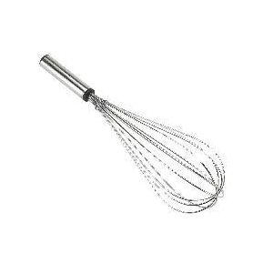 Stainless steel whisk - about 40 cm length - with 6 wire bows