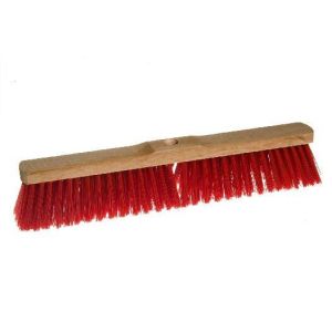 Room broom 50 cm Elaston red with shaft hole
