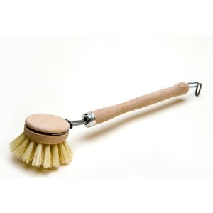 Washing-up brush, wood fibre round,