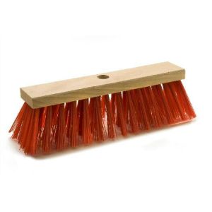 Street broom 28 cm, red, for Elaston flat wood