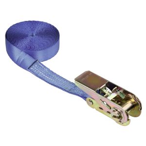 Lashing strap 1-piece, blue 5 m x 25 mm, 800 kg