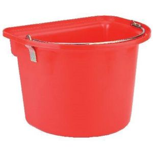 Bucket with metal handle, Red