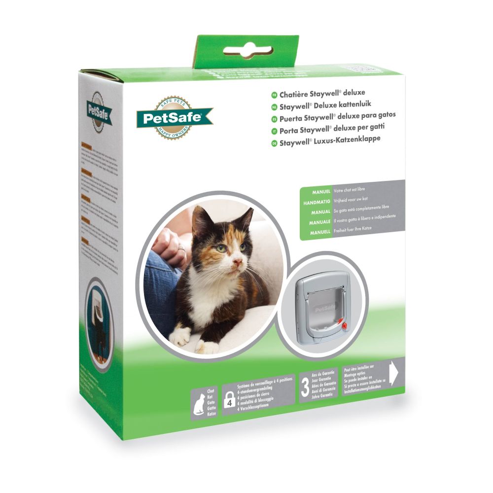 Puerta Interior Para Gatos - 4-Way Locking Cat Door de Pet Safe