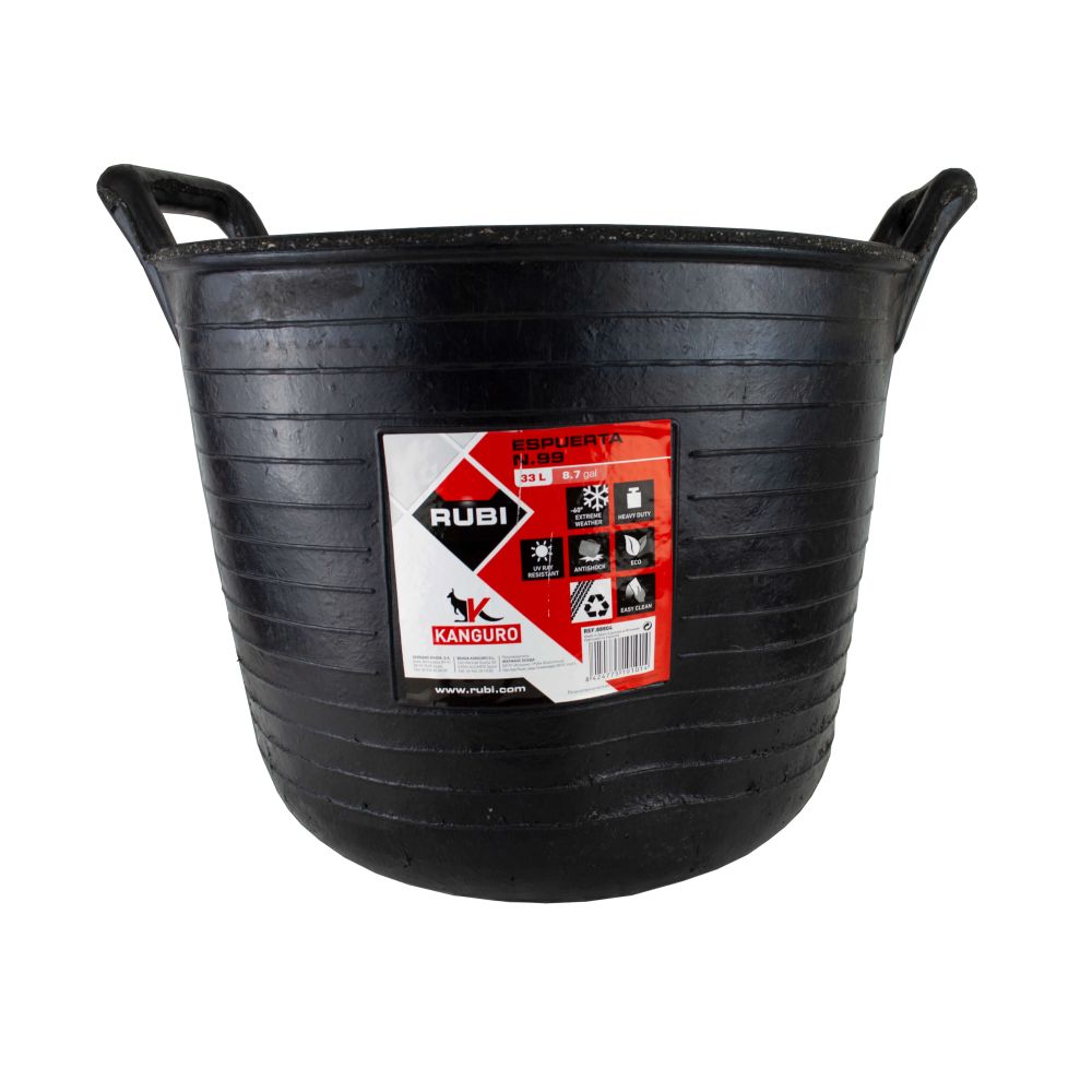 Rubber trough - flexible rubber trough 33 litres